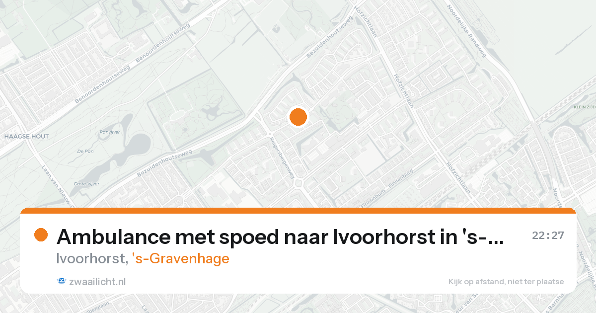Ambulance met spoed naar Ivoorhorst in 's-Gravenhage — 25 aug 2026