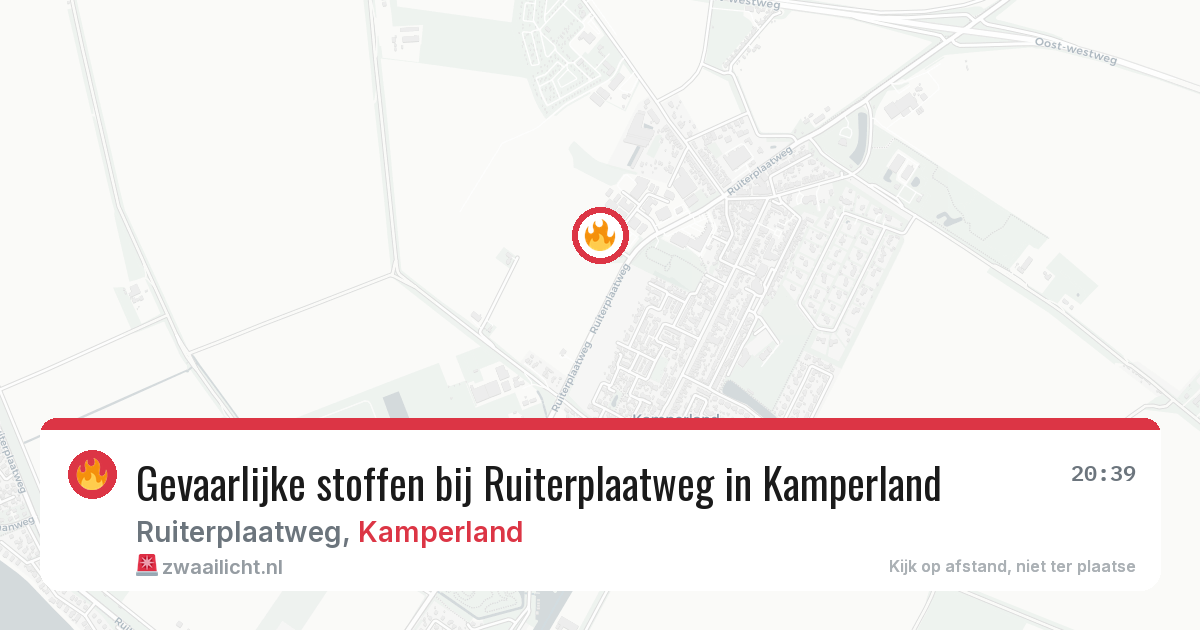 Gevaarlijke stoffen bij Ruiterplaatweg in Kamperland — 20 apr 2026