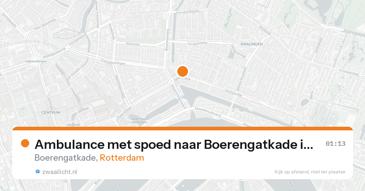 Ambulance met spoed naar Boerengatkade in Rotterdam — 15 aug 2026