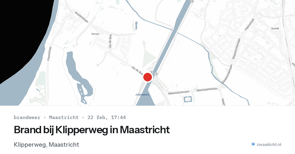 Brand bij Klipperweg in Maastricht — 22 feb 2026