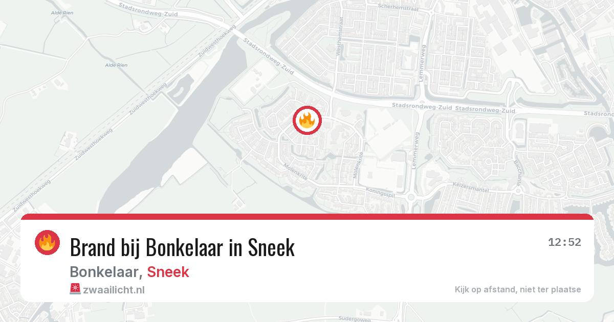 Brand bij Bonkelaar in Sneek — 4 aug 2026