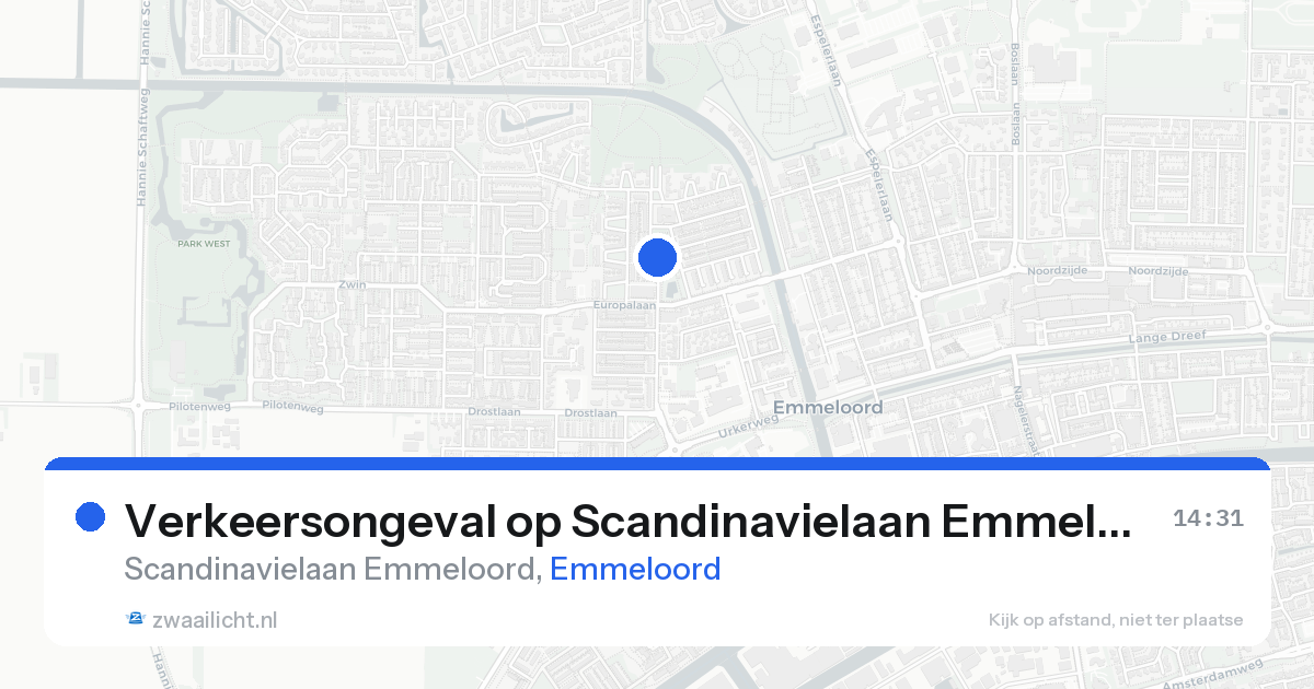 Verkeersongeval op Scandinavielaan Emmeloord in Emmeloord — 25 aug 2026