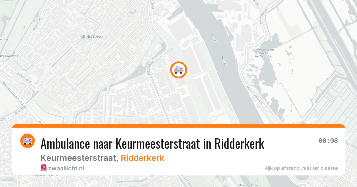 Ambulance naar Keurmeesterstraat in Ridderkerk — 23 jul 2026