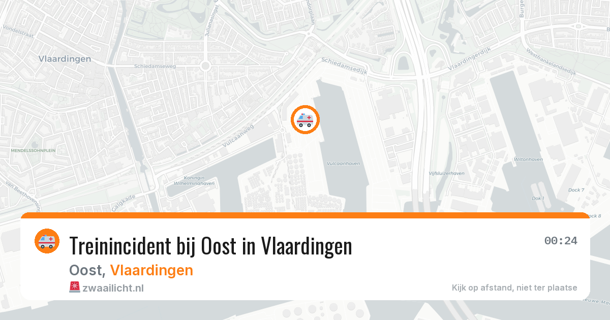 Treinincident bij Oost in Vlaardingen — 7 jun 2026