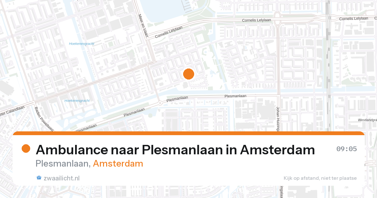 Ambulance naar Plesmanlaan in Amsterdam — 27 aug 2026