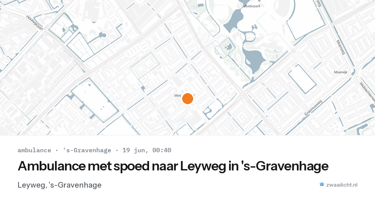 Ambulance met spoed naar Leyweg in 's-Gravenhage — 18 jun 2026