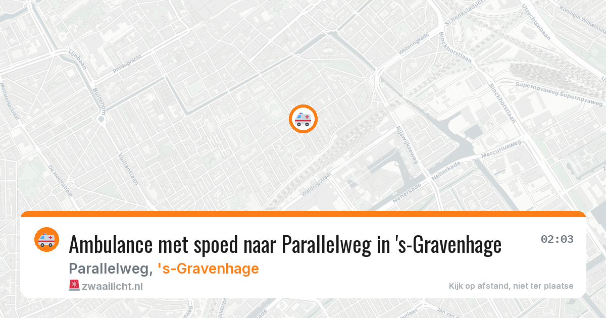 Ambulance met spoed naar Parallelweg in 's-Gravenhage — 19 jan 2026
