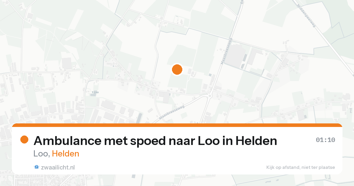 Ambulance met spoed naar Loo in Helden — 16 aug 2026