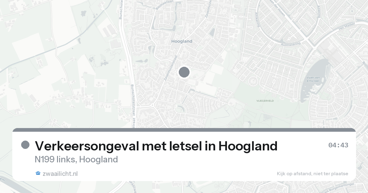Verkeersongeval met letsel in Hoogland — 31 jan 2026