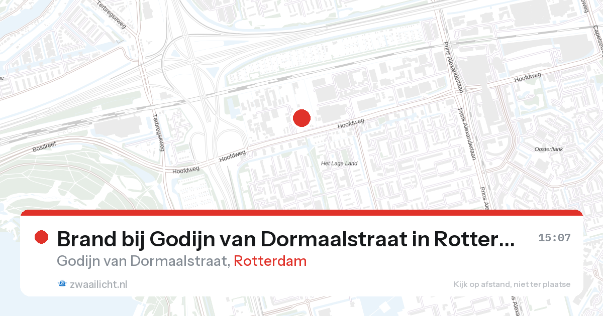 Brand bij Godijn van Dormaalstraat in Rotterdam — 28 aug 2026