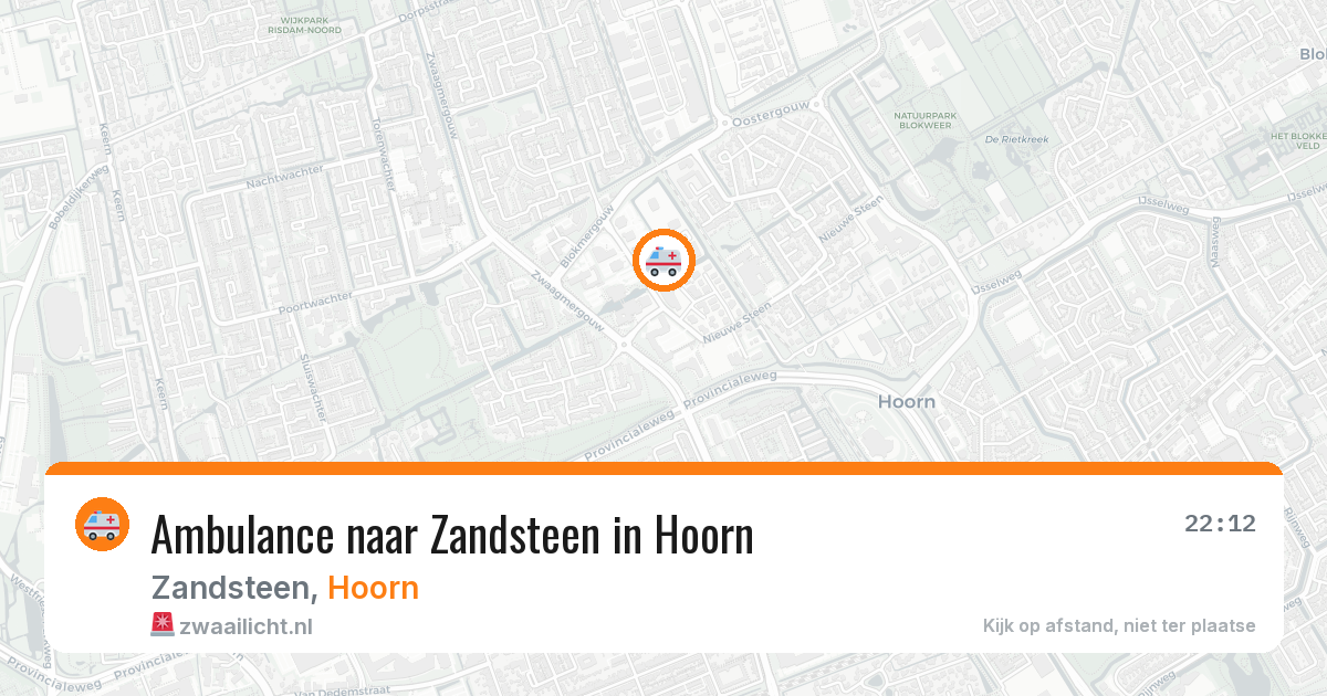Ambulance naar Zandsteen in Hoorn — 27 mei 2026