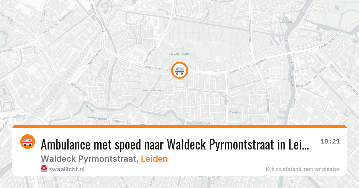 Ambulance met spoed naar Waldeck Pyrmontstraat in Leiden — 28 jan 2026