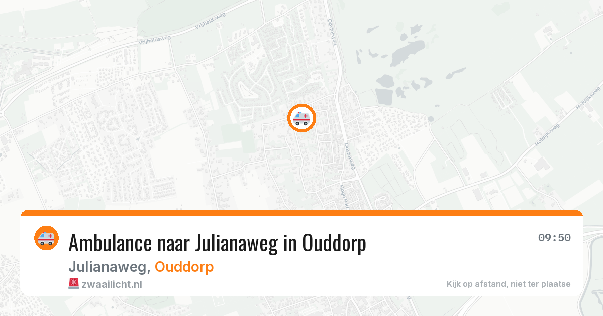 Ambulance naar Julianaweg in Ouddorp — 1 jun 2026