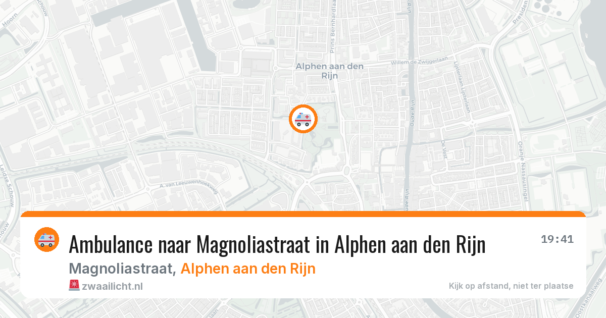 Ambulance naar Magnoliastraat in Alphen aan den Rijn — 28 jul 2026