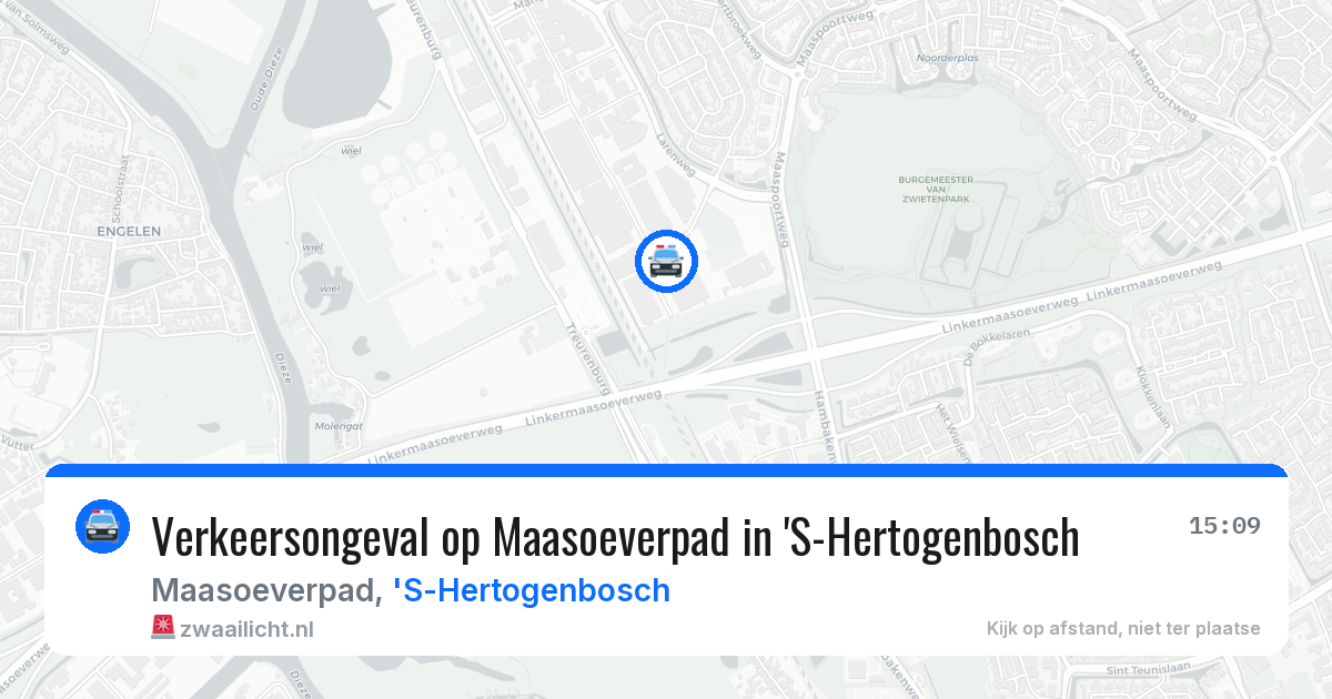Verkeersongeval op Maasoeverpad in 'S-Hertogenbosch — 28 apr 2026