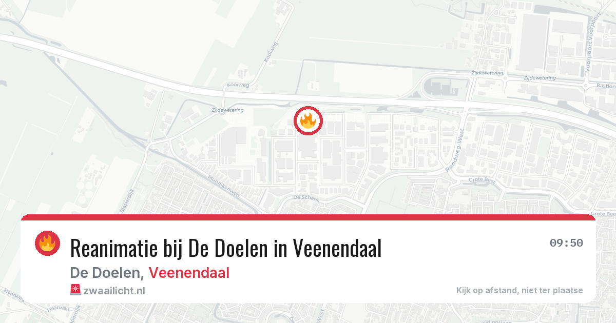 Reanimatie bij De Doelen in Veenendaal — 16 jul 2026