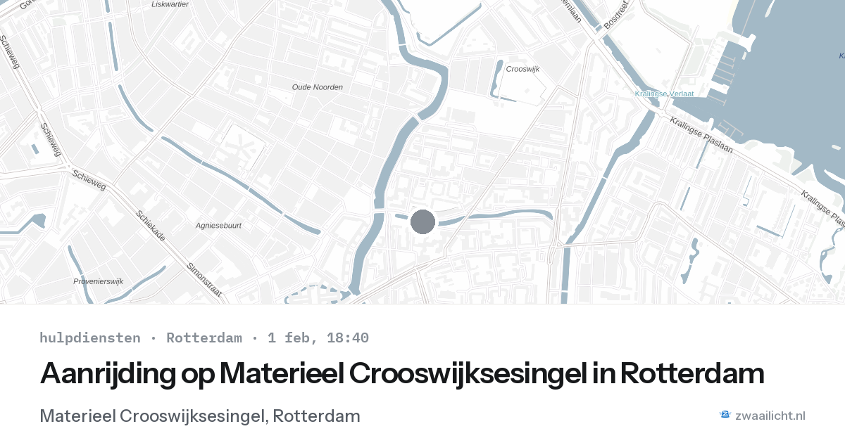 Aanrijding op Materieel Crooswijksesingel in Rotterdam — 1 feb 2026
