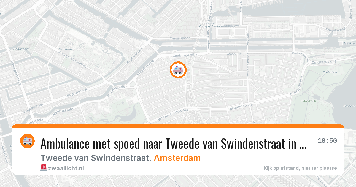 Ambulance met spoed naar Tweede van Swindenstraat in Amsterdam — 23 mrt 2026