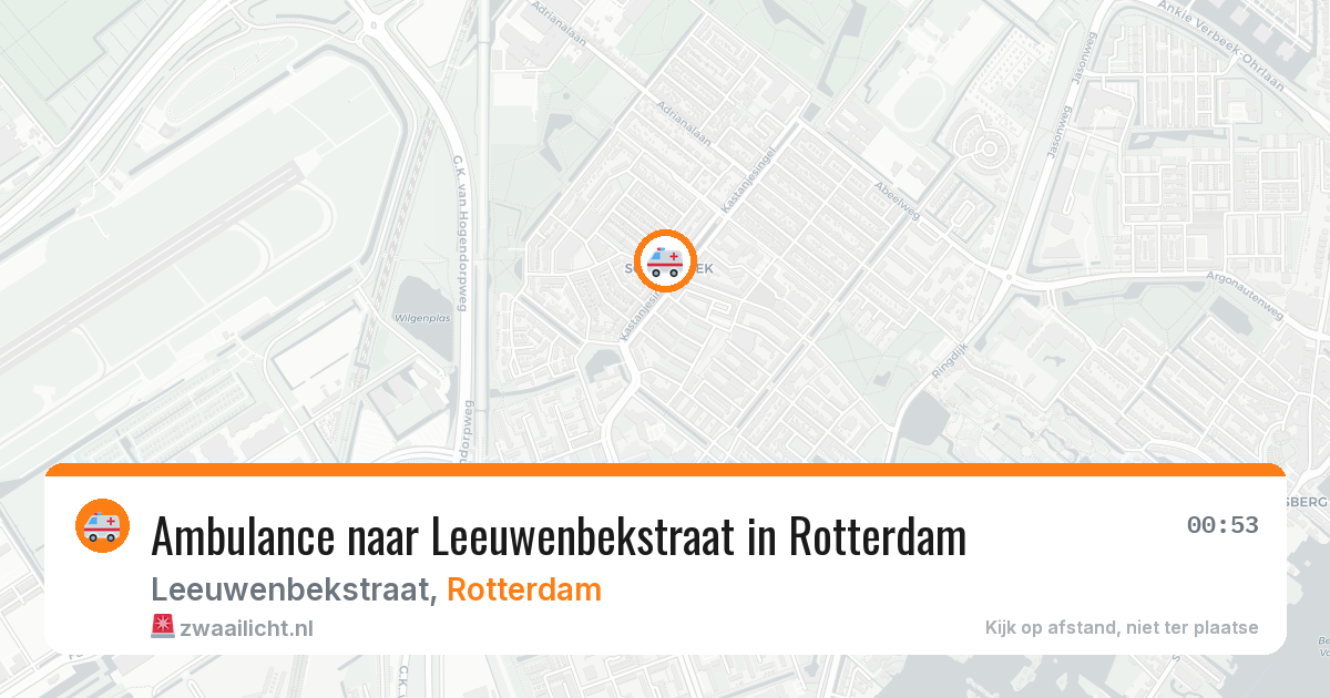 Ambulance naar Leeuwenbekstraat in Rotterdam — 6 jul 2026