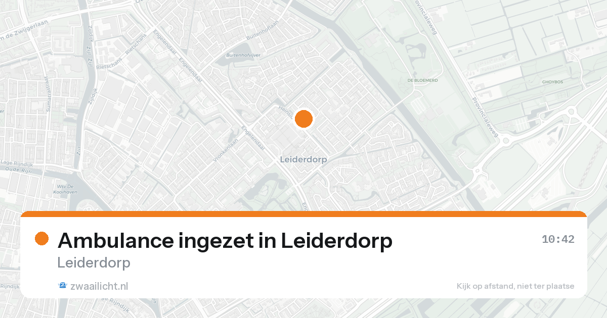 Ambulance ingezet in Leiderdorp — 17 aug 2026