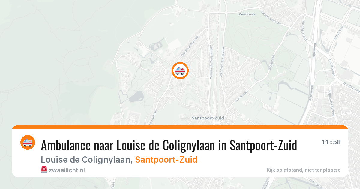 Ambulance naar Louise de Colignylaan in Santpoort-Zuid — 19 jun 2026