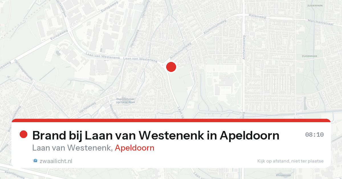 Brand bij Laan van Westenenk in Apeldoorn — 15 aug 2026