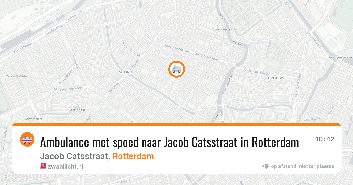 Ambulance met spoed naar Jacob Catsstraat in Rotterdam — 19 mrt 2026