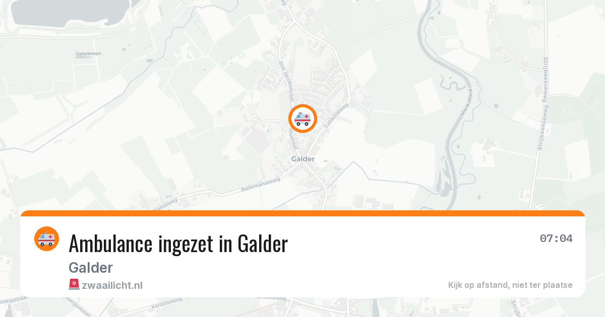Ambulance ingezet in Galder — 11 mei 2026