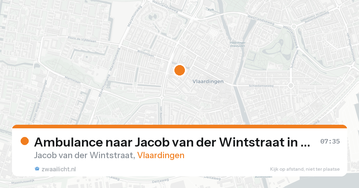 Ambulance naar Jacob van der Wintstraat in Vlaardingen — 23 aug 2026