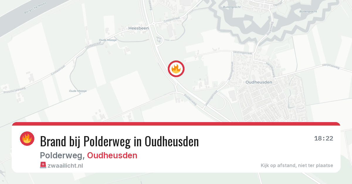 Brand bij Polderweg in Oudheusden — 17 apr 2026