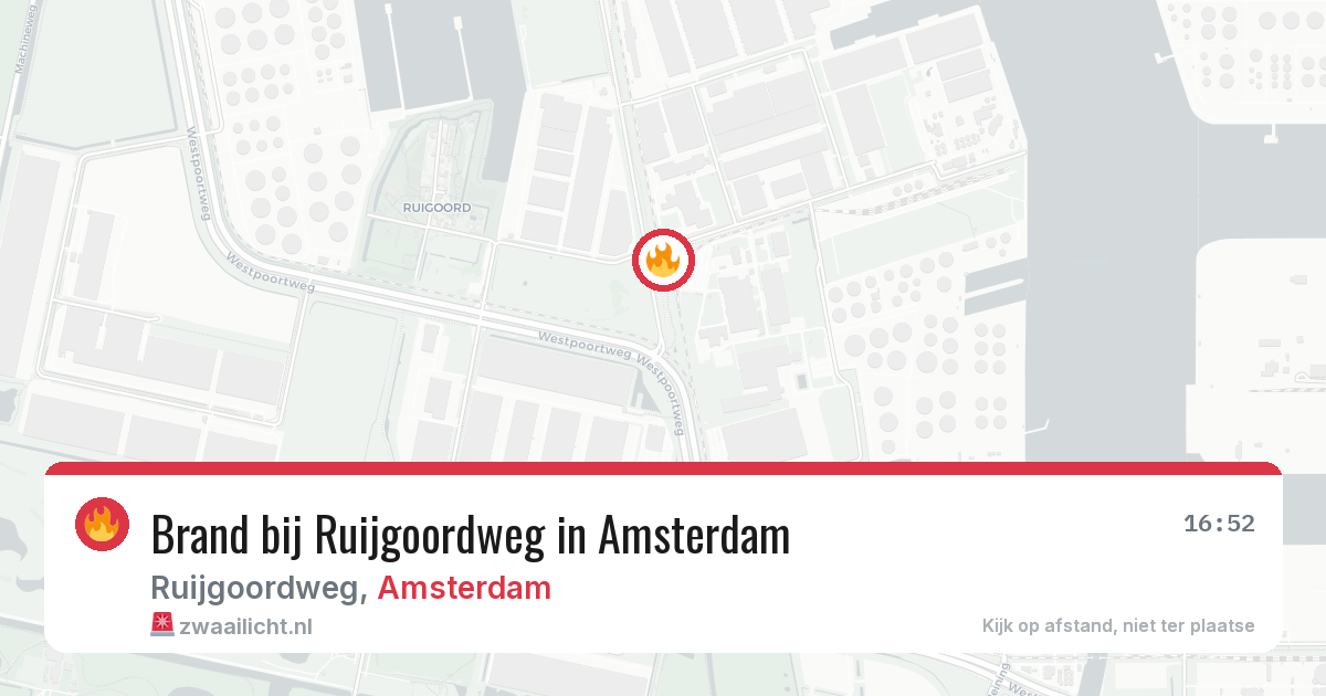 Brand bij Ruijgoordweg in Amsterdam — 7 apr 2026