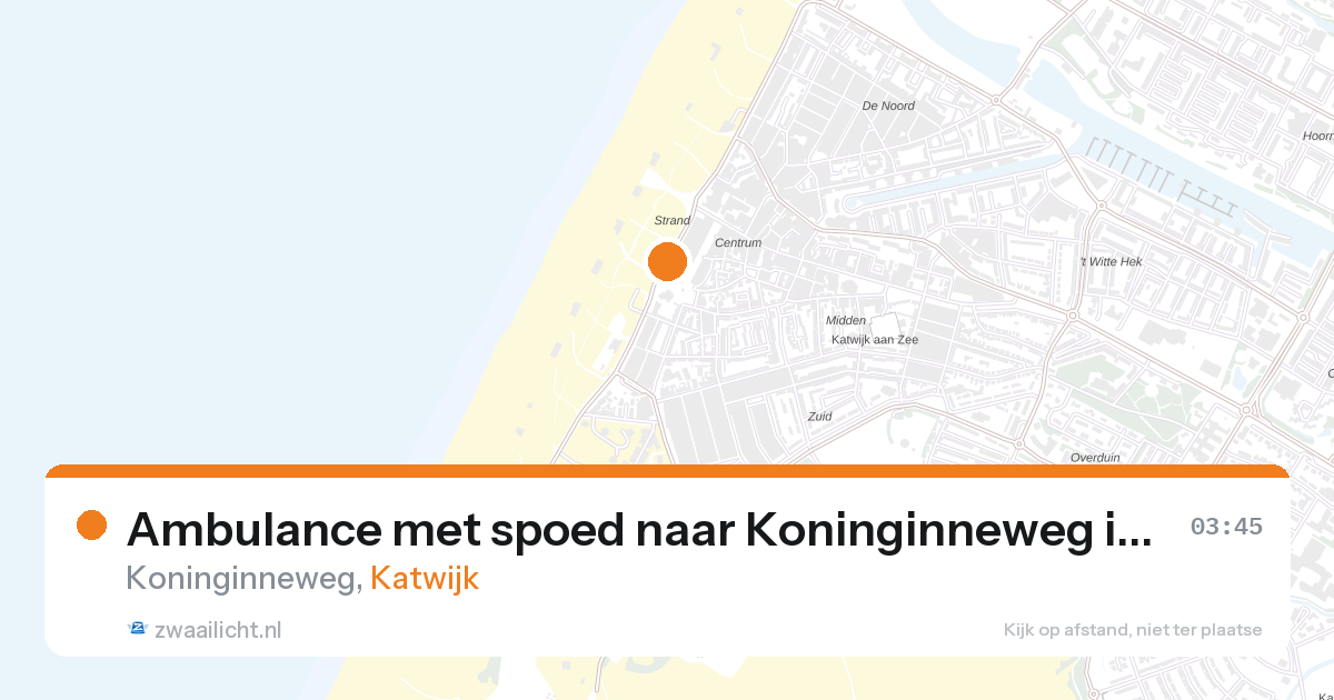 Ambulance met spoed naar Koninginneweg in Katwijk — 6 mei 2026