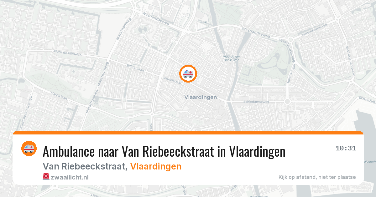 Ambulance naar Van Riebeeckstraat in Vlaardingen — 11 jun 2026