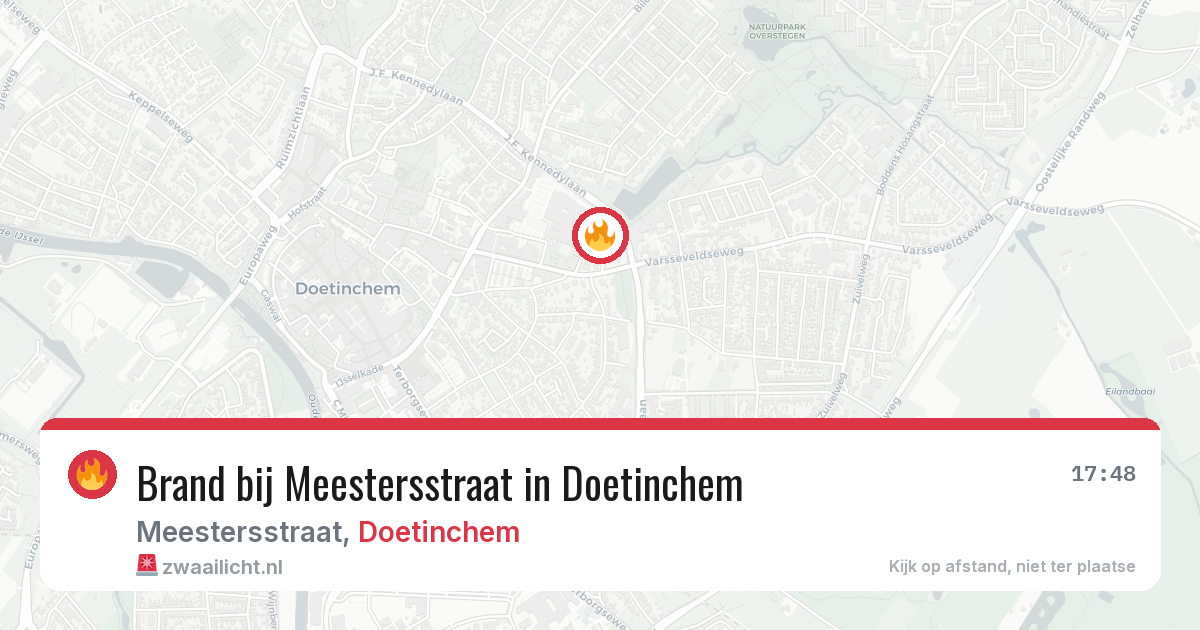 Brand bij Meestersstraat in Doetinchem — 13 aug 2026