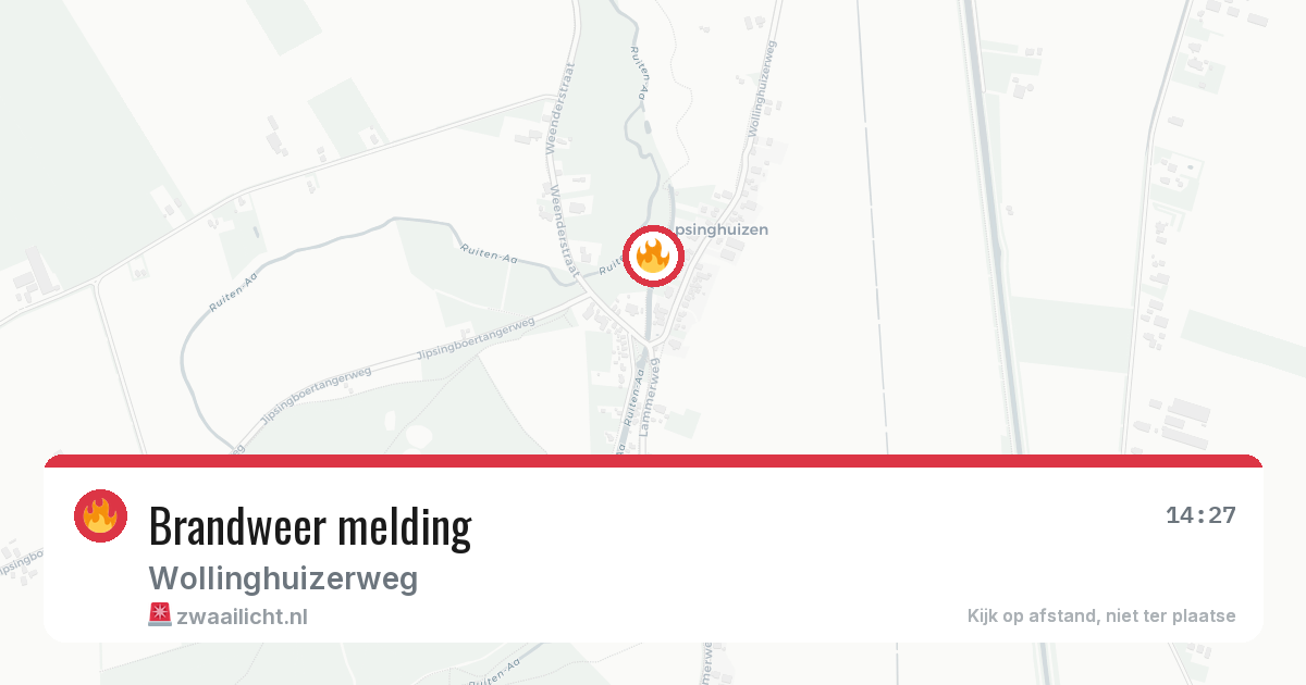 Brandweer melding — 1 apr 2026