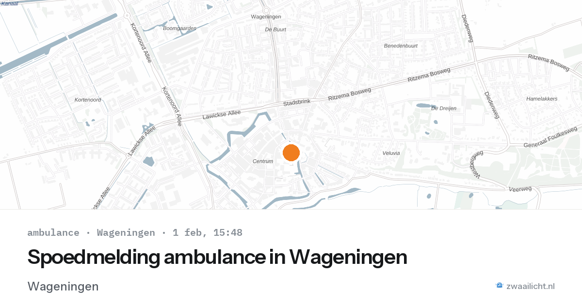 Spoedmelding ambulance in Wageningen — 1 feb 2026