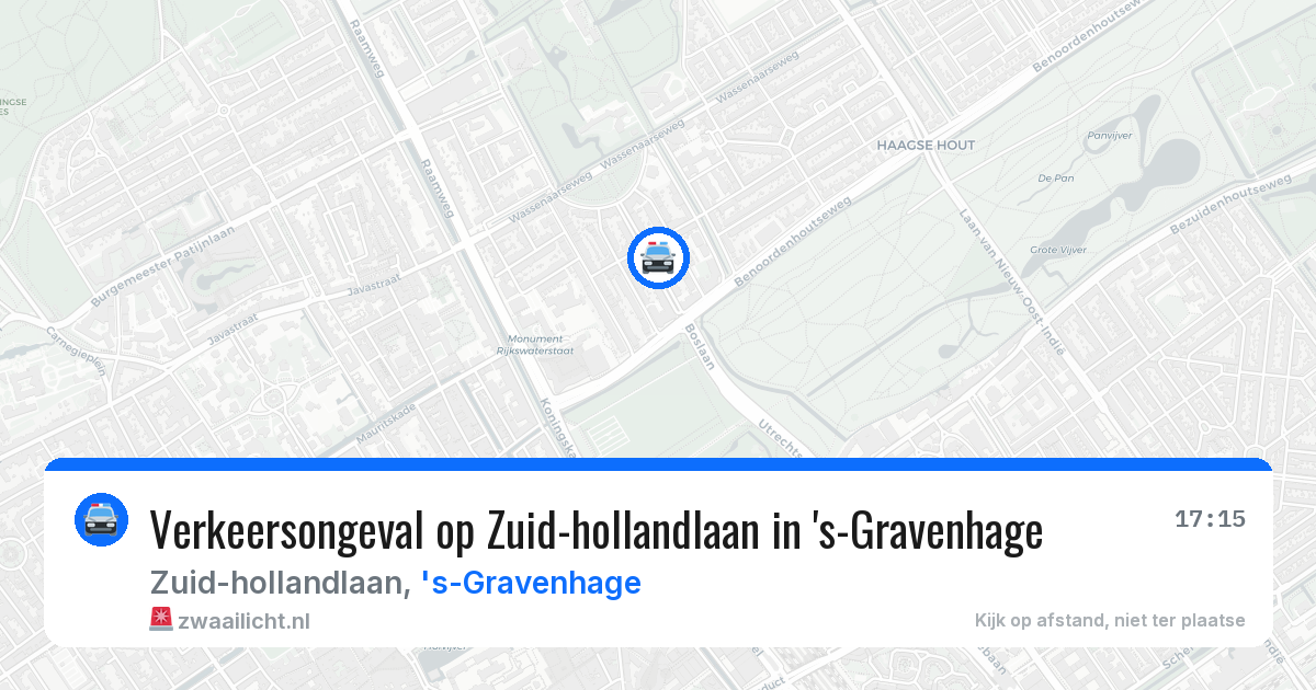 Verkeersongeval op Zuid-hollandlaan in 's-Gravenhage — 7 apr 2026