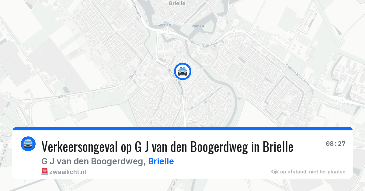 Verkeersongeval op G J van den Boogerdweg in Brielle — 6 mei 2026