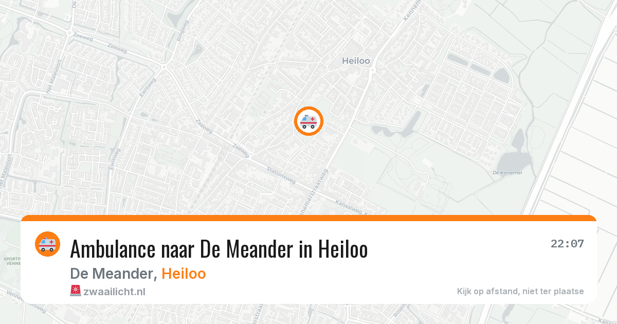 Ambulance naar De Meander in Heiloo — 13 aug 2026