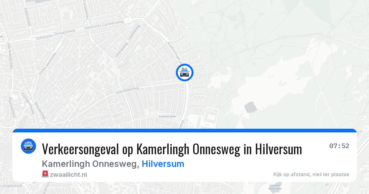 Verkeersongeval op Kamerlingh Onnesweg in Hilversum — 13 aug 2026