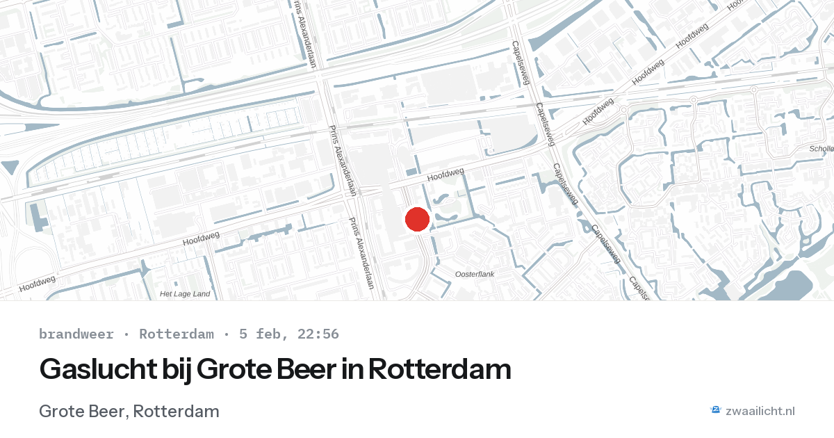 Gaslucht bij Grote Beer in Rotterdam — 5 feb 2026