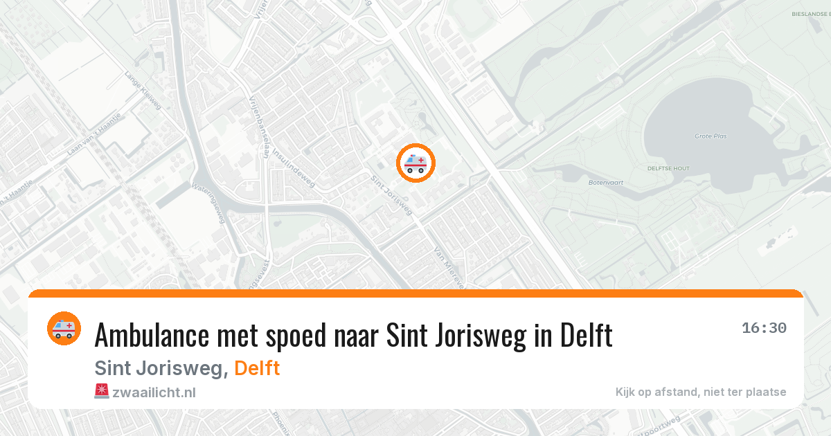 Ambulance met spoed naar Sint Jorisweg in Delft — 31 mrt 2026