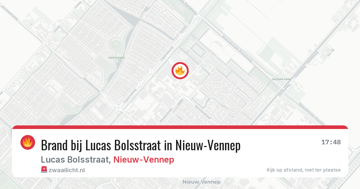 Brand bij Lucas Bolsstraat in Nieuw-Vennep — 27 mrt 2026