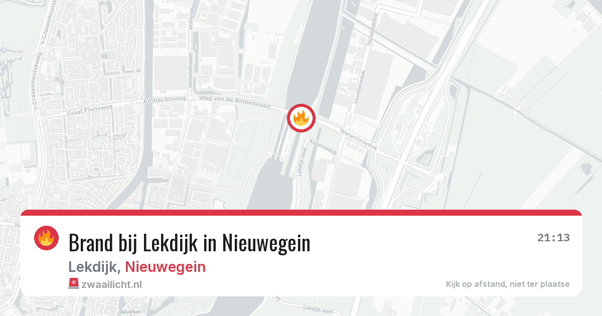 Brand bij Lekdijk in Nieuwegein — 3 aug 2026