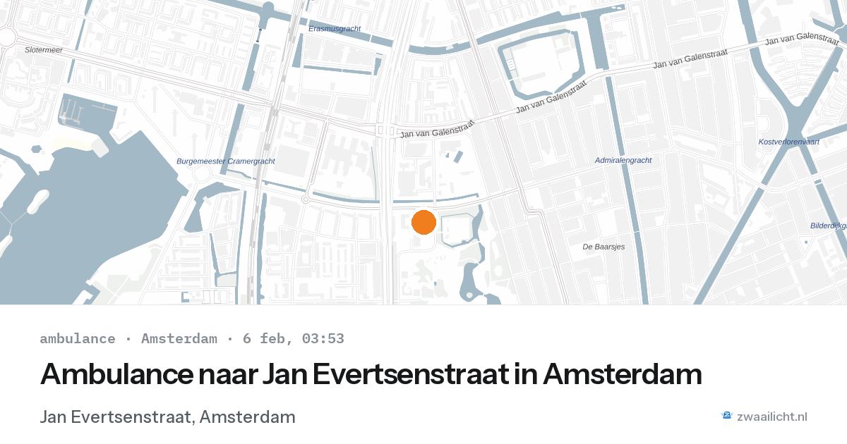 Ambulance naar Jan Evertsenstraat in Amsterdam — 6 feb 2026