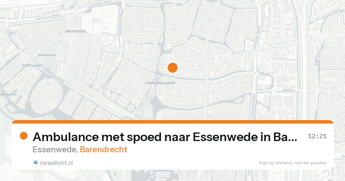 Ambulance met spoed naar Essenwede in Barendrecht — 19 aug 2026