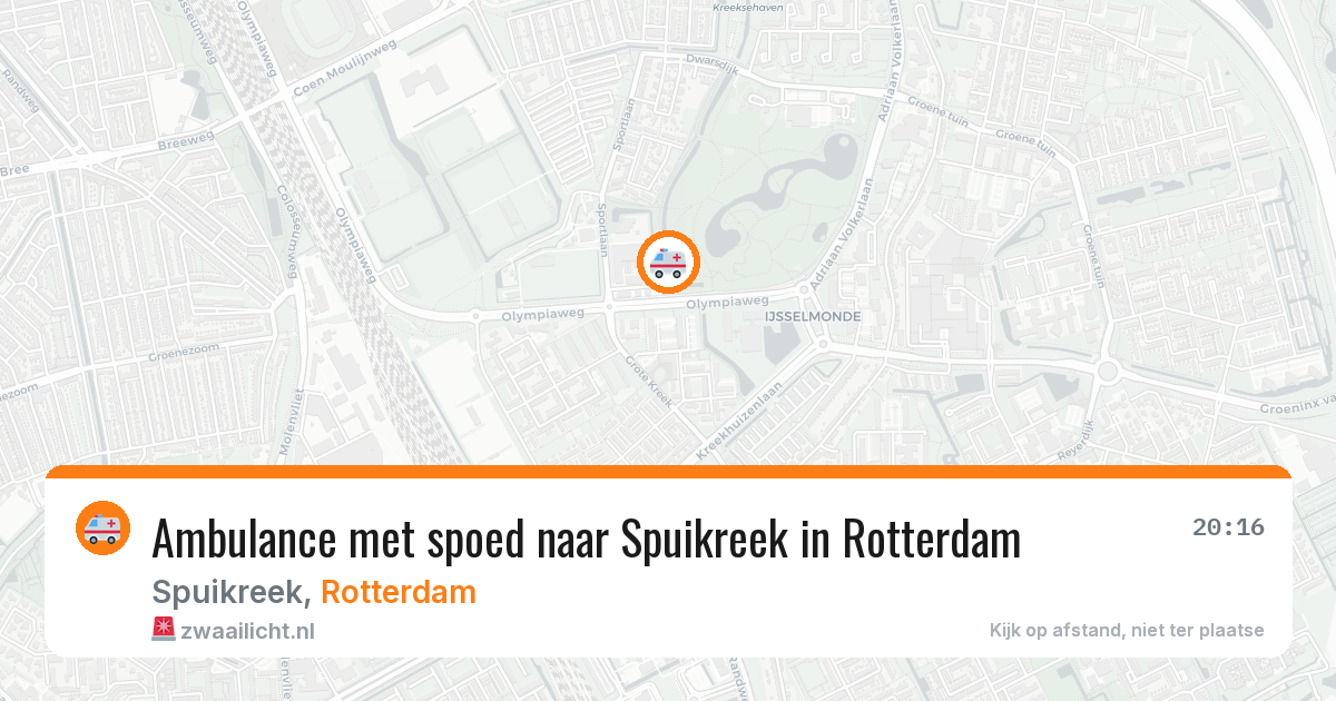 Ambulance met spoed naar Spuikreek in Rotterdam — 27 jun 2026