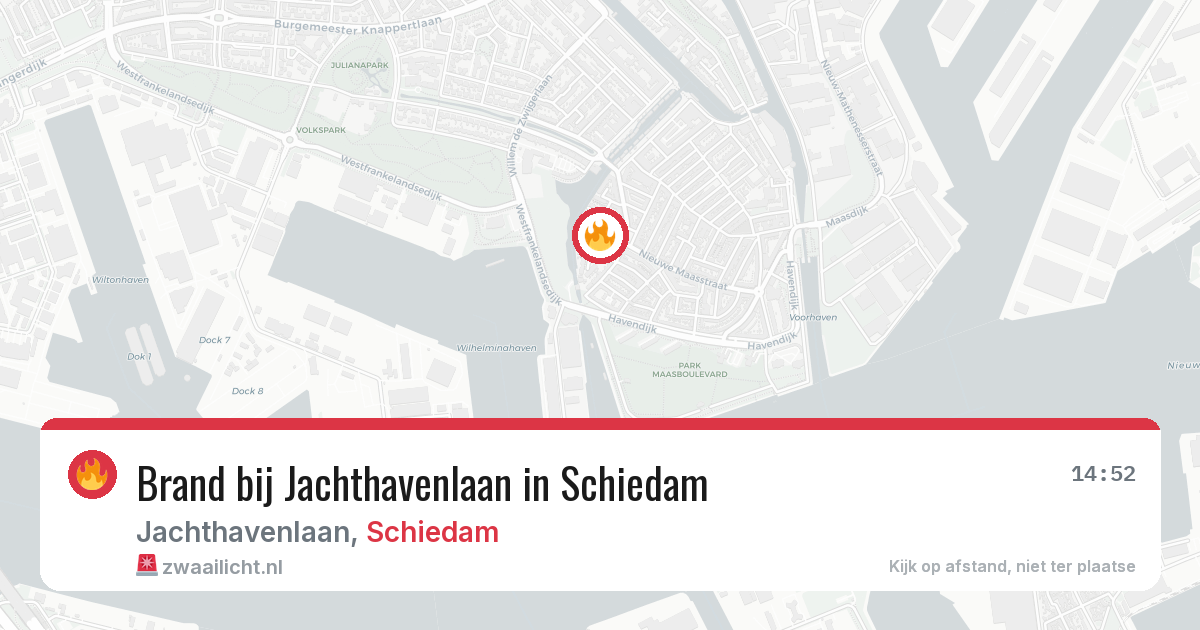 Brand bij Jachthavenlaan in Schiedam — 17 mei 2026