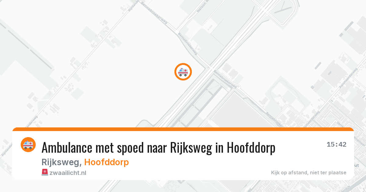 Ambulance met spoed naar Rijksweg in Hoofddorp — 8 mei 2026