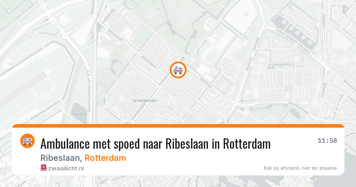 Ambulance met spoed naar Ribeslaan in Rotterdam — 8 jun 2026